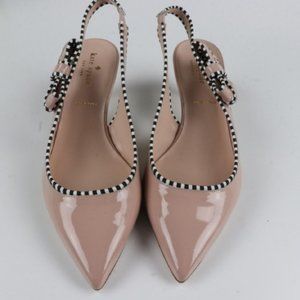 NIB Pink & B/W Patent Kate Spade Kitten Heels  8